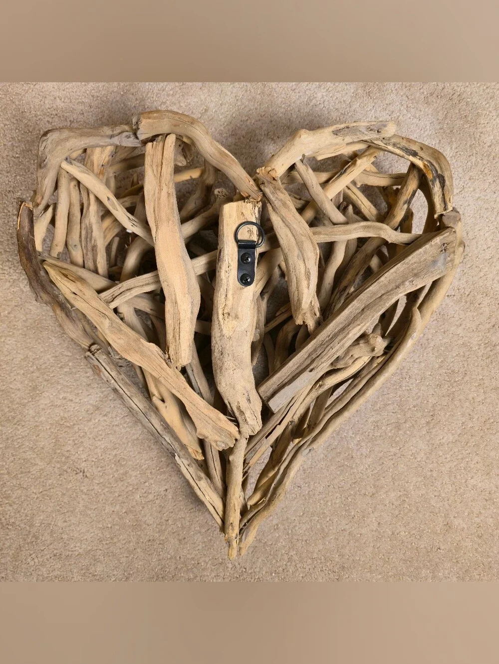 Smallwood & Co. Wall Decor Art Driftwood Heart Interwoven Natural 16x16